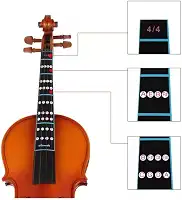 Adesivo para Escala de Violino 4/4, Natural e Cromática, Velvet, Preto com Marcações