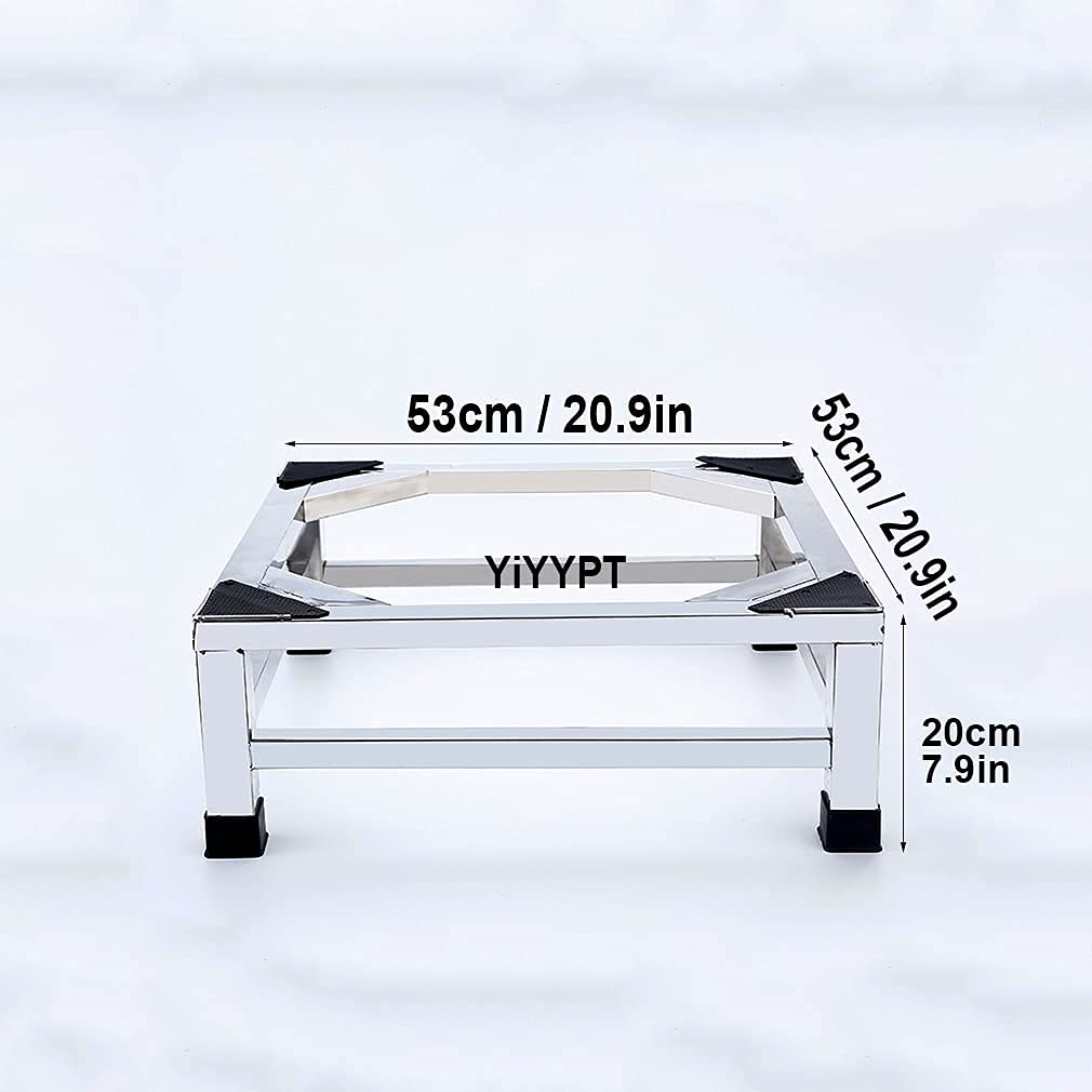 Stojak na pralkę Podstawa pralki, ruchoma, wózek na lodówkę, regulowana długość/szerokość 47-70 cm, stojak na suszarkę i lodówkę, do przesuwania ciężkich mebli i urządzeń, wysokość 10-14 cm(53*53cm)