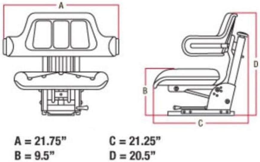 New Multi Angle Black Wrap Around Seat Lawn & Garden Tractor Mower Industrial