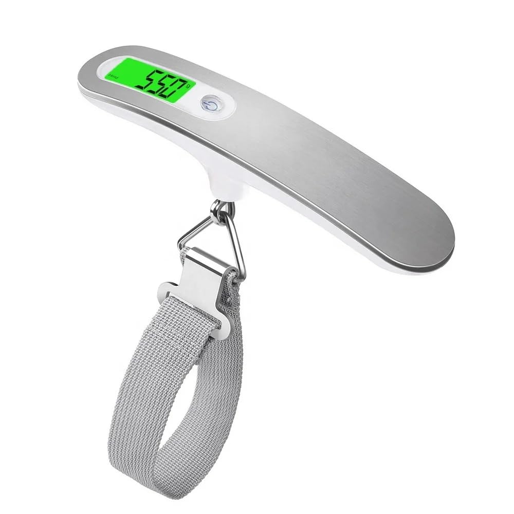 VERSA ESSENTIALS Digital Luggage Scale, Portable Suitcase Weighing Scale, 50 Kilogram Capacity, Compact and Sleek Traveller Design, Battery Included