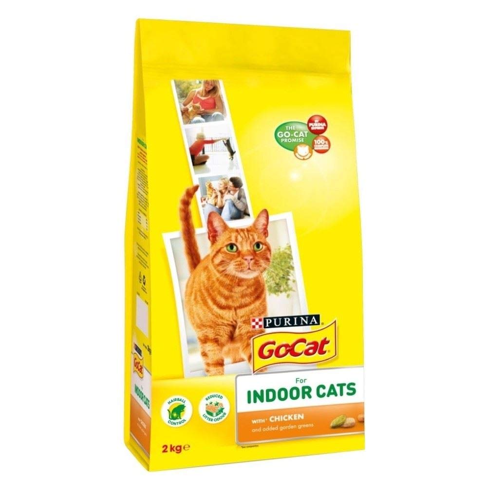 Go Cat Complete Indoor Adult Dry Cat Food with Chicken Vegetables and Garden Greens, 2kg