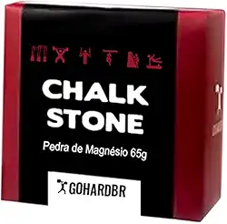 Chalk Stone - 1 unidade em pedra de Carbonato de Magnésio (65g) - material antiescorregamento - Magnesio em pedra para escalada ginastica e levantamento de peso calistenia lpo cross fit