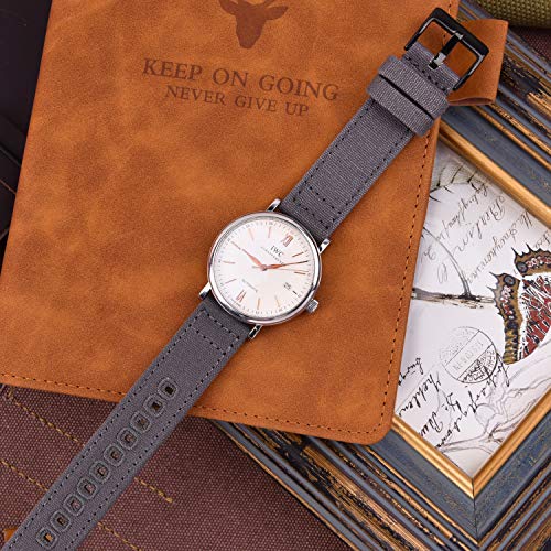 Image of Ritche Christmas Gift Canvas Vintage Quick Release Watch Band 18mm 20mm 22mm 24mm Replacement Watch Straps for Men Women, White Elephant Gifts, Stocking Stuffers for Men, Father's Day gifts