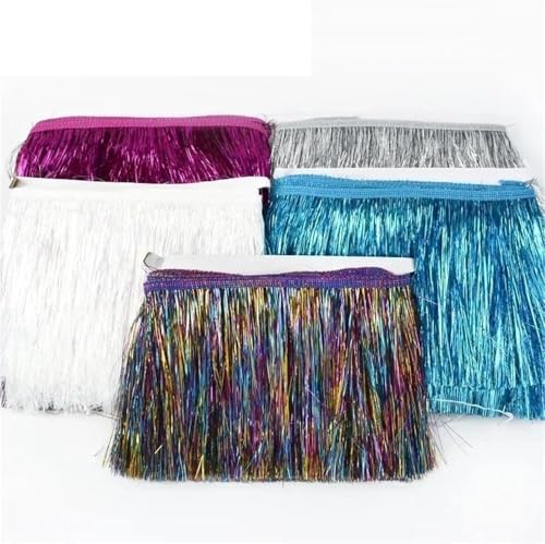 Encaje con borlas de colores de 10 metros para trajes de baile 6