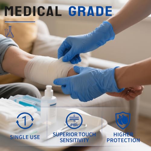 Image of FINITEX Nitrile Disposable Medical Exam Gloves 4mil 100PCS Food Glove