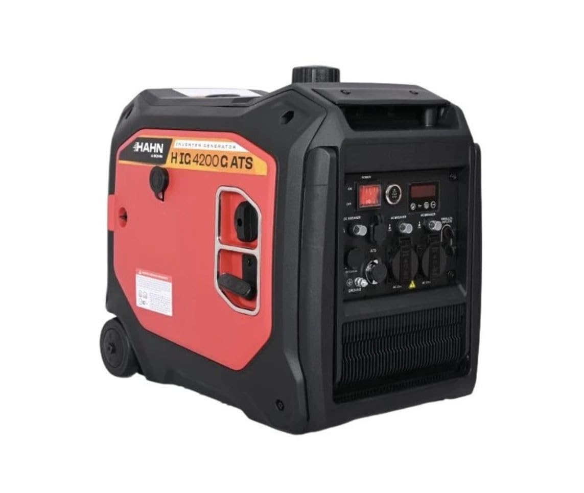 Hahn & Sohn H IG 4200 G ATS, generatore di corrente inverter, 4200 W, doppio carburante, benzina/GPL, ATS Ready, Modalità ESC, 230 V, 12 V DC + USB, 6,5 ore di autonomia per campeggio, cantiere e