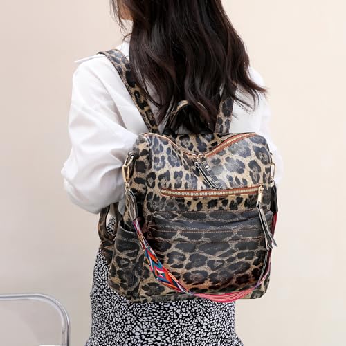 Image of Women's Fashion Backpack Purse for Women Leather Multipurpose Design Ladies Shoulder Bag Travel bag Satchel Handbags