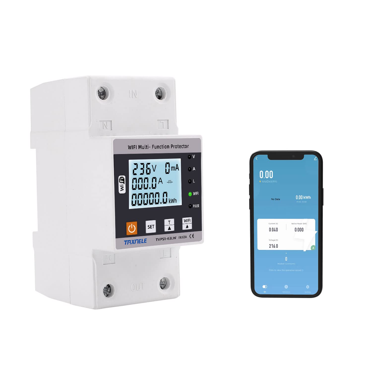 TUYA WiFi Energy Meter Intelligent Earth Leak Over Relay Undervoltage Protection 230V 63A Circuit Breaker Timer Power KWh Meter, Smart Life Voice Control-image-39