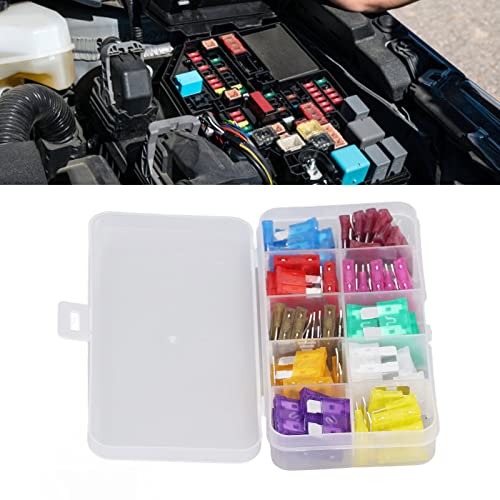 Kit de Sortimento de Fusíveis Automotivos, 80 Peças, Tamanho Médio, Fusível de Carro, Liga de Zinco,
