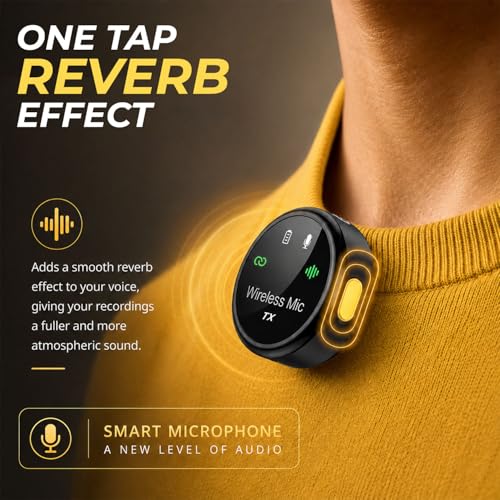 Image of EMBOX Mic Wireless with Type-C & Lightning, Wireless Dual Mic for YouTube Recording, 2.4GHz Wireless Microphone with Noise Cancellation, 20m Range, 6H Battery, Magnetic Clip (S3)