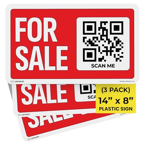14×8 For Sale Car Sign (3-Pack) - QR-Only | Weatherproof