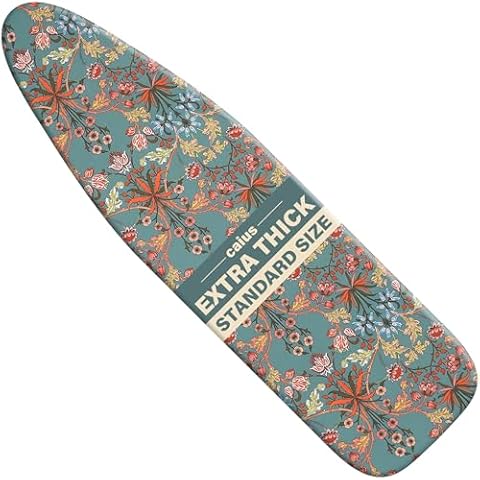 caius Easy Installation 15x54 Ironing Board Cover and Pad - Elastic Edge, Applicable Standard Size Iron Board Cover, Stain Resistant, Setup for Effortless Ironing Experience Cover