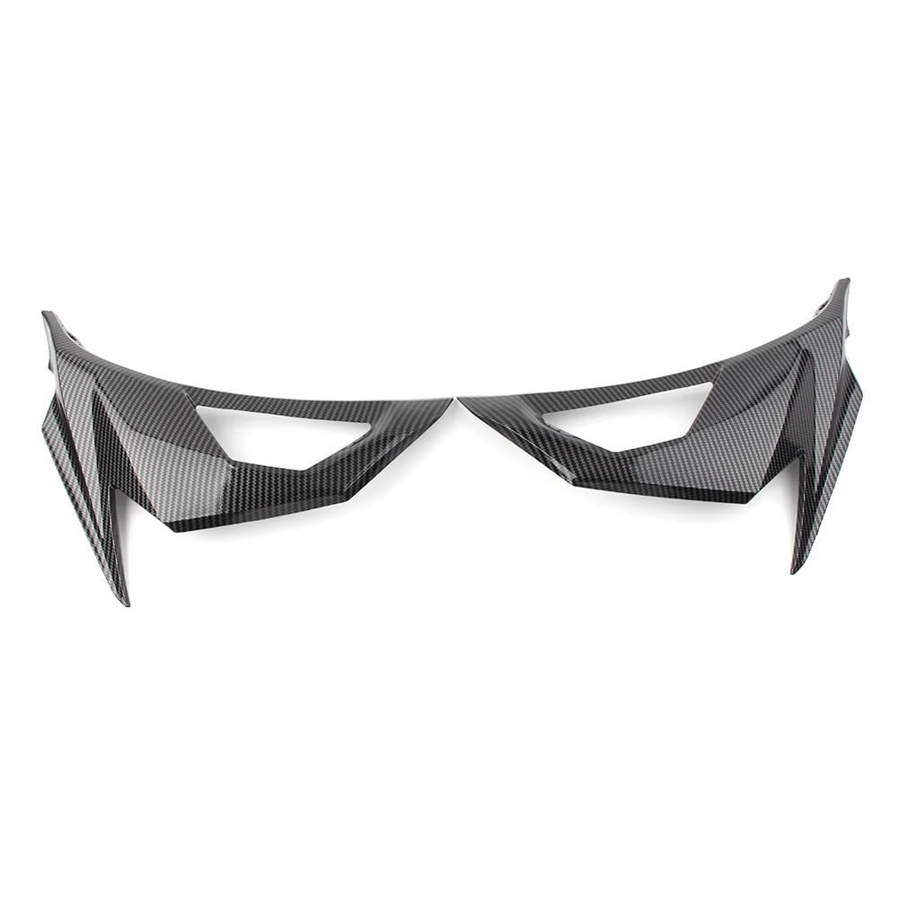 Cnswee6 Carbon Fiber Pattern Front Lest & Right Fairing Cover Cowl Mask Visor ABS Turn Signal Body Frame Guard Covers for Kawasaki NINJA 400 2018 2019 2020