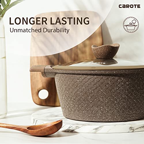 image for Carote Granite Nonstick Cookware Sets, 10 Pcs Pots and Pans Set Nonsti