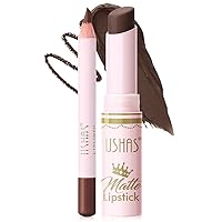 Vista 1 de Set de lápiz labial y delineador de labios USHAS 2 en 1, lápiz labial mate impermeable para mujer, duradero, con set de maquillaje
