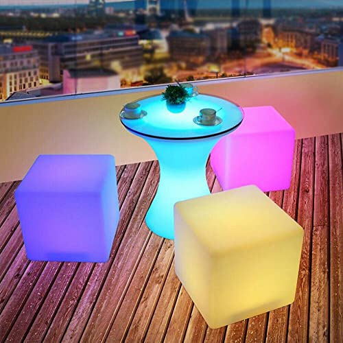 16 Inch Rechargeable LED Color Changing Cube Chair Light, Waterproof
