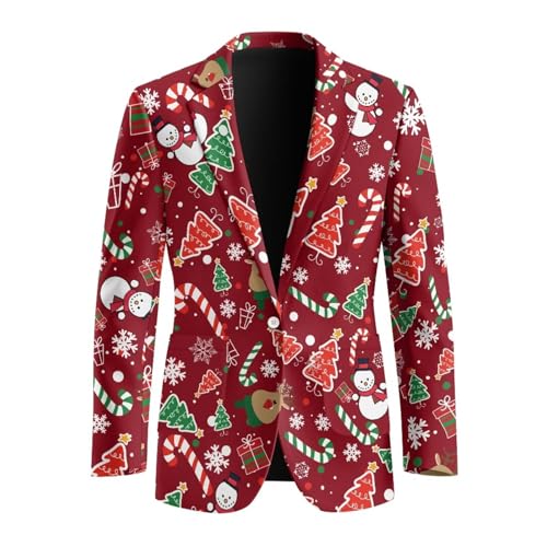 Men's Blazers Slim Fit One Button Long Sleeve Suit Lightweight Notched Lapel Casaul Jacket Festive Outfits S-5XL4