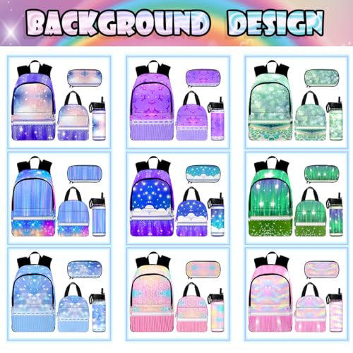 Personalized Kids Bookbag for Girls Boys Toddler, Custom Toddler Girl Backpack for Kids Customized Bookbags Set with Name Casual Daypacks Multicolor 4 in 1 School Bag Back to School Season2