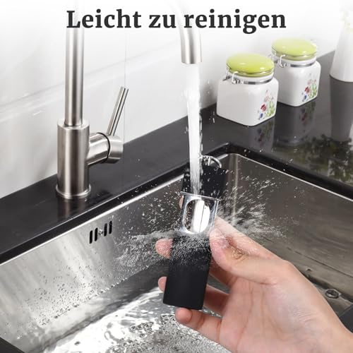 Taschenaschenbecher Geruchsdicht，Taschenaschenbecher, Aschenbecher für Unterwegs,Taschen Aschenbecher für Unterwegs (Mattschwarz)
