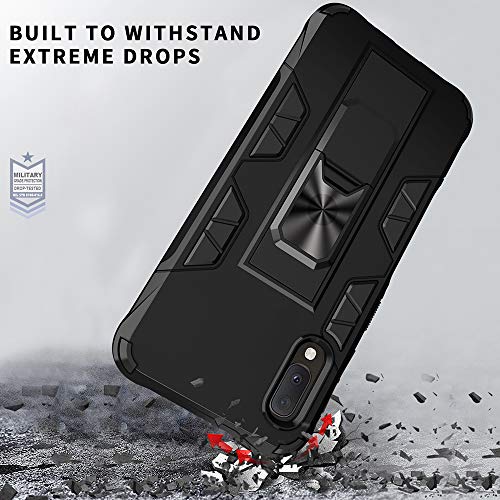 Samsung Galaxy A10 Case Galaxy M10 Case Military Grade Built-In Kickstand Case Holster Armor Heavy Duty Shockproof Cover Protective Case For Galaxy A10 Phone Case (Blue) #TOP3