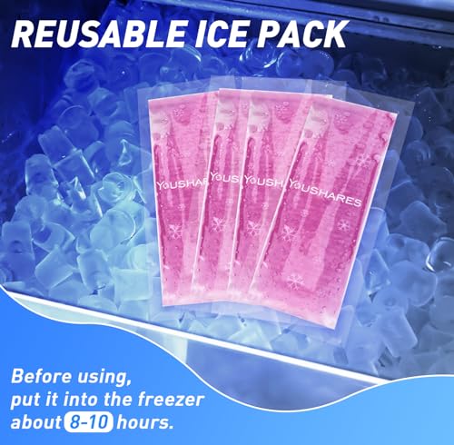 Image of YOUSHARES TSA Approved Ice Packs for Insulin Cooler Travel Case - Travel Ice Packs for Medications, Reusable Small Freezer Packs for Insulin Travel Case (4 Pcs, Purple)