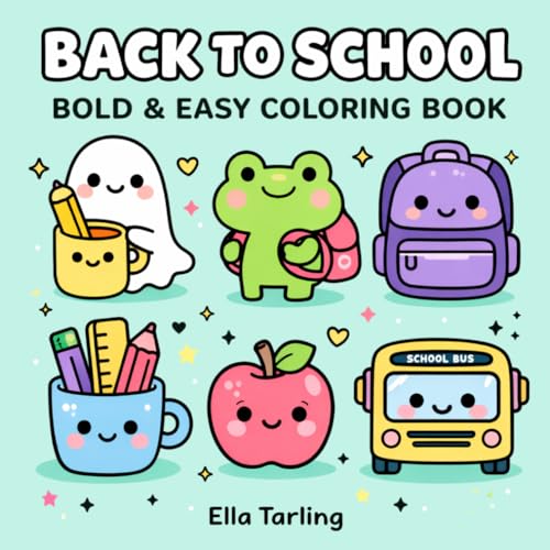 Back to School Coloring Book for Kids & Adults: Cute Classroom Fun, School Supplies & Cozy Study Vibes | Bold & Easy Designs (Cozy School Days Collection) image 2
