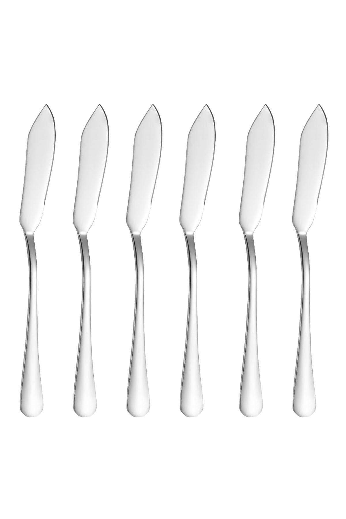 1010 Çelik 6 Adet Silver Renk Sofra Balık Kesme Bıçağı cin742by-6