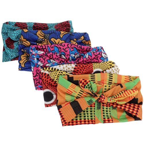 Bandeau élastique à nœud en polyester lot de 5 pour maquillage et bain