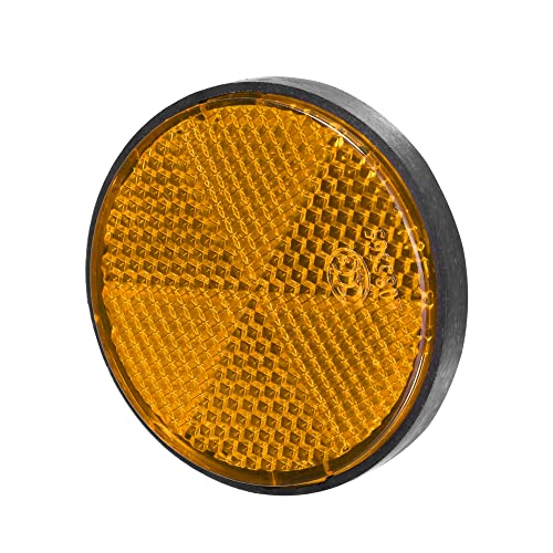 Image of X AUTOHAUX 8 Pcs Round Rear Reflectors Screw on for Cars Trailer Motorcycle
