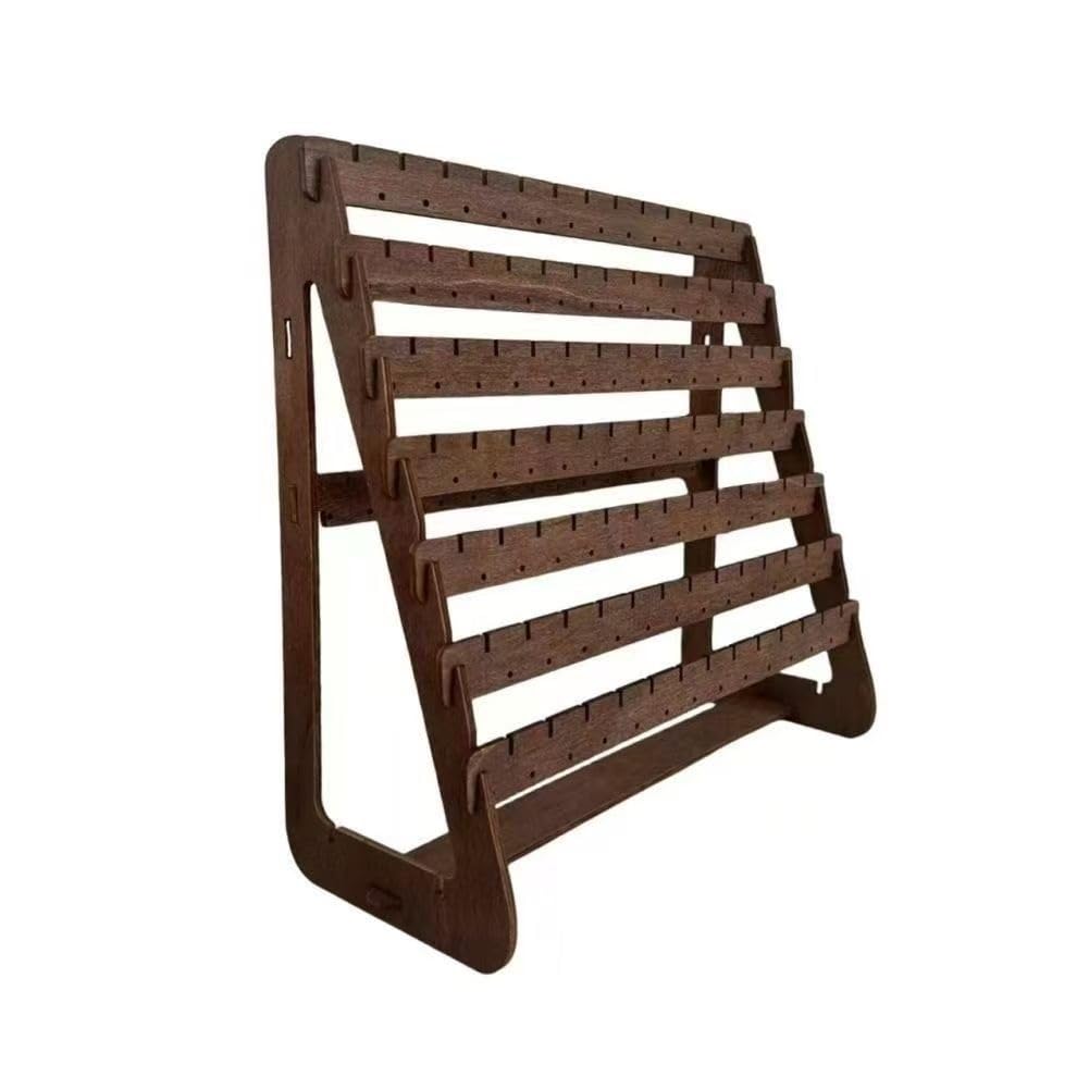 FAJNUZI2024 Jewellery Display Stand Wooden Earring Organizer 4-Tier Hanging Jewelry Display Rack Desktop Ear Stud Holder