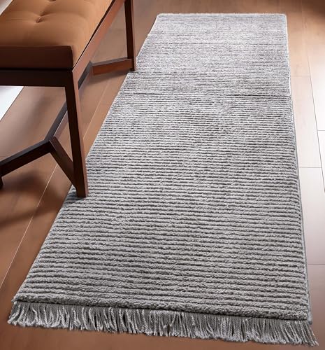 Well Woven Allie Grey Stripes Geometric Runner Rug 3x10 (2'7