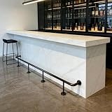 Soportes de barandilla de acero inoxidable, diseño de tubo redondo para isla de cocina y barra de bar