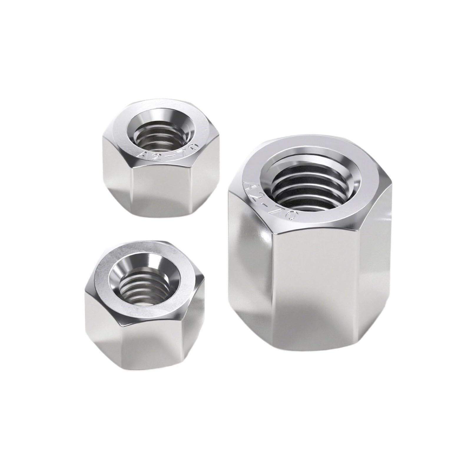 ZS Hardware Nakrętki sześciokątne M3-M56 ze stali nierdzewnej 304, nakrętki o dużej wysokości do śrub(M24x24mm 2pcs)