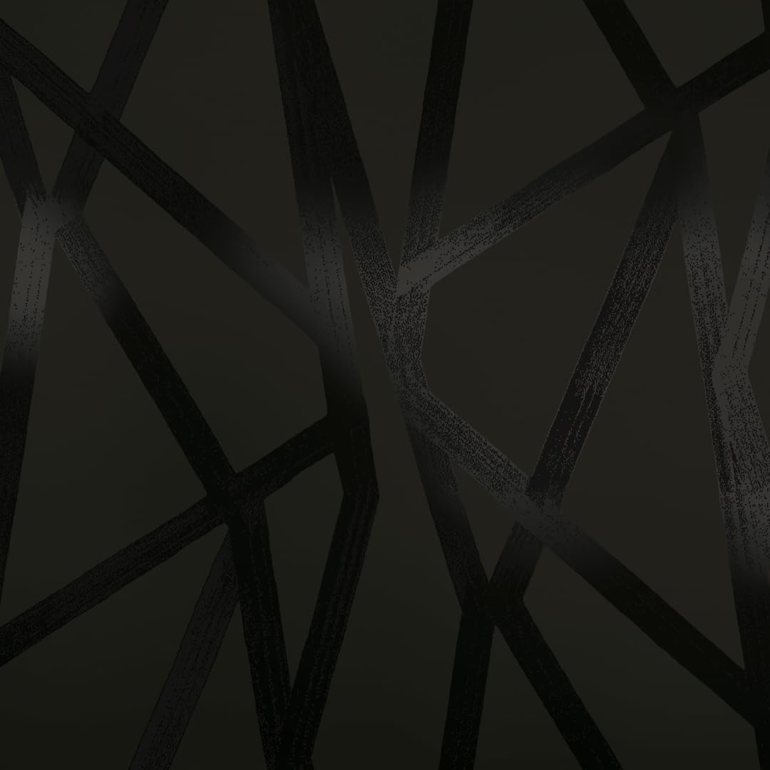 x Genevieve Gorder Metallic Black Intersections Removable Peel and Stick Wallpaper, 20.5 in X 16.5 ft, Made in The USA