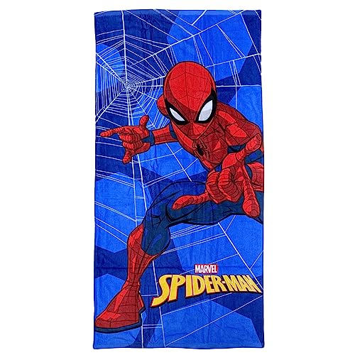 Composizione: 100% Cotone CARTOON Telo da mare in cotone Spiderman Uomo ragno Marvel, asciugamano da spiaggia e piscina 70 x 140 cm