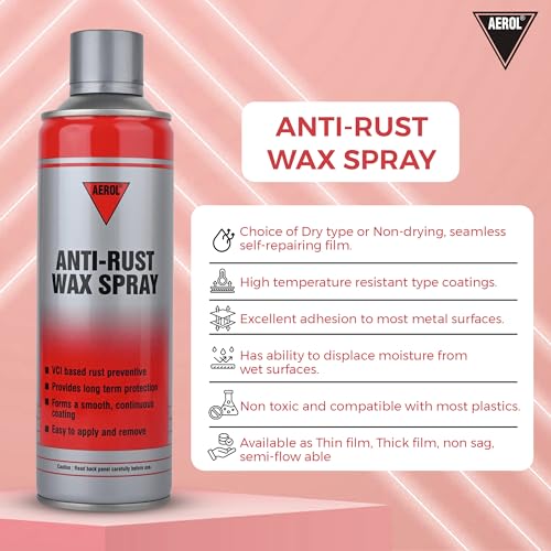Image of Aerol Anti - Rust Wax Film for Moulds & Dies Grade 226 (300g /458ml) | Quick-Drying Green Corrosion Inhibitor for Metal Storage & Preservation