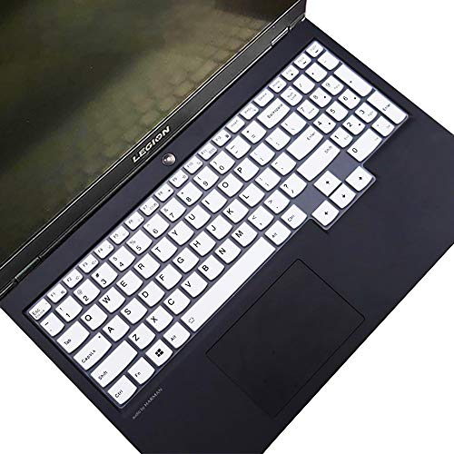 Keyboard Cover Skin for 2021 2020 Lenovo Legion 5 Pro Legion 5 Series Legion 5 5i 5p 5pi 15.6 Inch and 17.3 Inch |Legion 7i & ideaPad Gaming 3i Gaming Laptop Keyboard Protective Skin-White