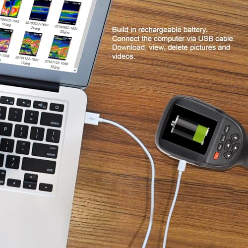 Image of Bequest Higher IR Resolution HT-18+ Handheld Thermal Camera from HTI - Newest Update, IR Resolution Improved to 256x192 with 25 HZ, 300,000 Pixels, Easy to Read 3.2 inch Color Display, includes Battery.