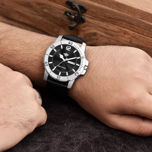 Image of EDDY HAGER EH-194-Black Day and Date Watch for Men