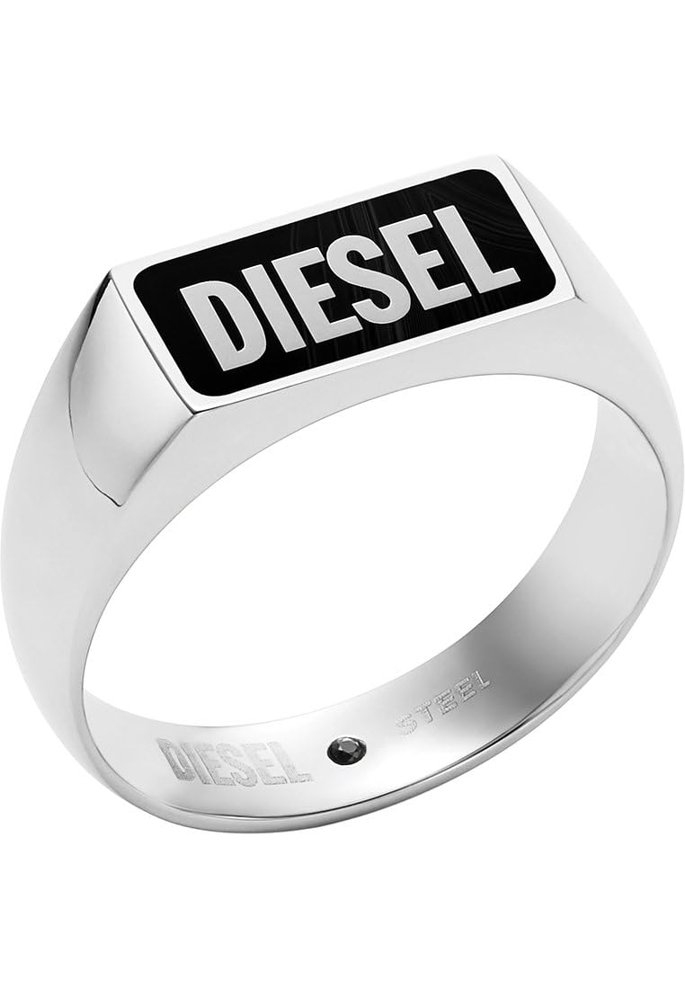 Diesel Herren-Siegelring Achat schwarz, DX151204011.5