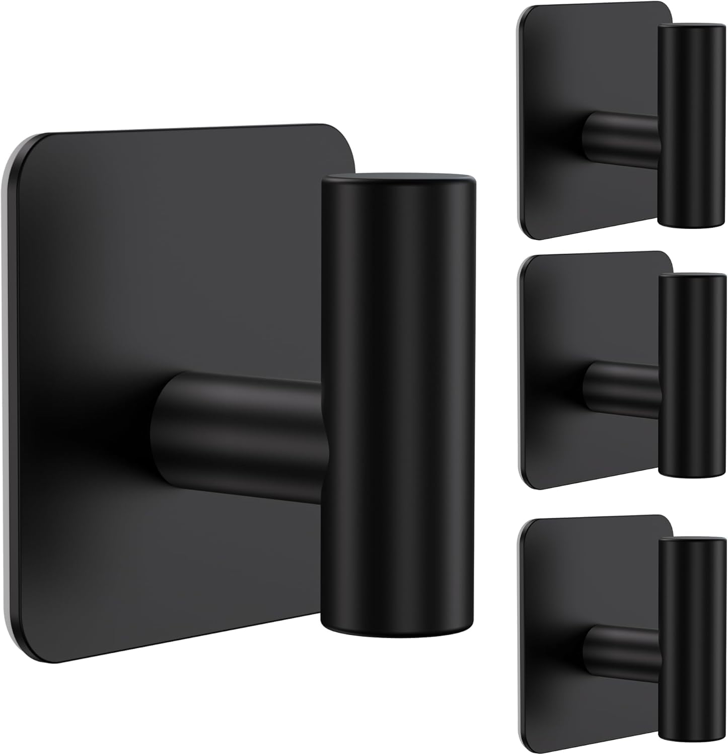 Photo 1 of Aikzik 3 Pack Heavy Duty Wall Hooks - Matte Black, 26lb Max