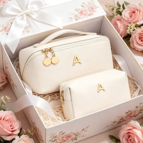 Initial Makeup Bag Personalized Gift for Women Teen Girls - Image 3