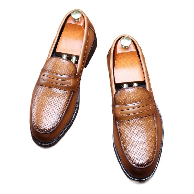 Dress Loafers Pointed Toe Suede Upper Travel Mens Breathable Driving Lightweight Construction Slip On