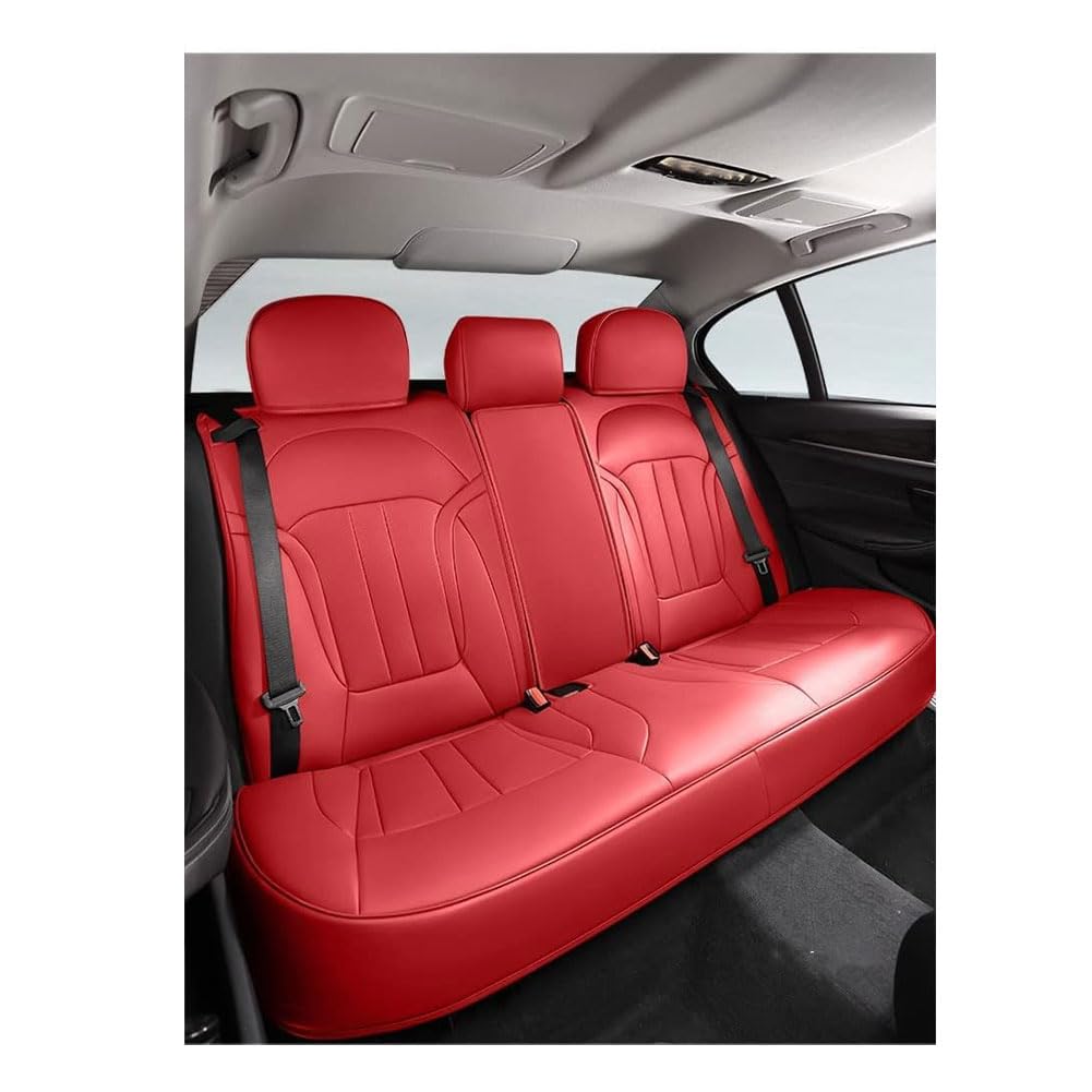 ZZZZS Coche Fundas Asientos Cuero para TIG-uan 2012-2016, Funda de Asiento Cojín Protector Delantero y Trasero Juegos De Protectores Accesorios,D/Red