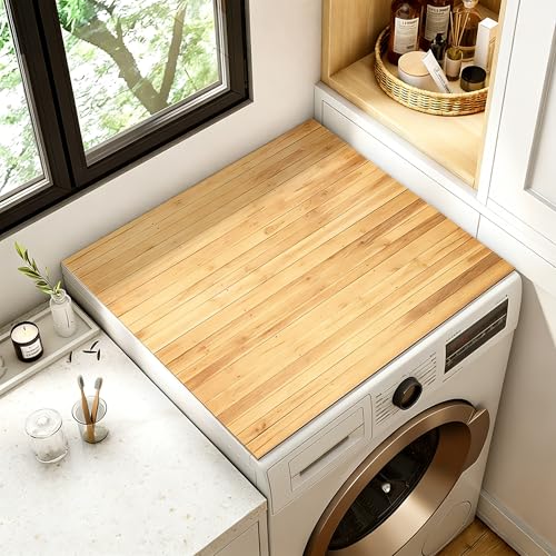 Waschmaschinenauflage 60x60 cm, Universal Waschmaschinenabdeckung, Rutschfest Waschmaschinenbezug, Antirutschmatte Waschmaschine, Staubschutzabdeckung für Waschmaschine, Trockner, Deckelschutz