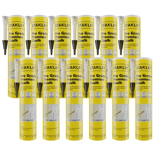 Stanley S501 Acrylic Latex Caulk White 12 Pack