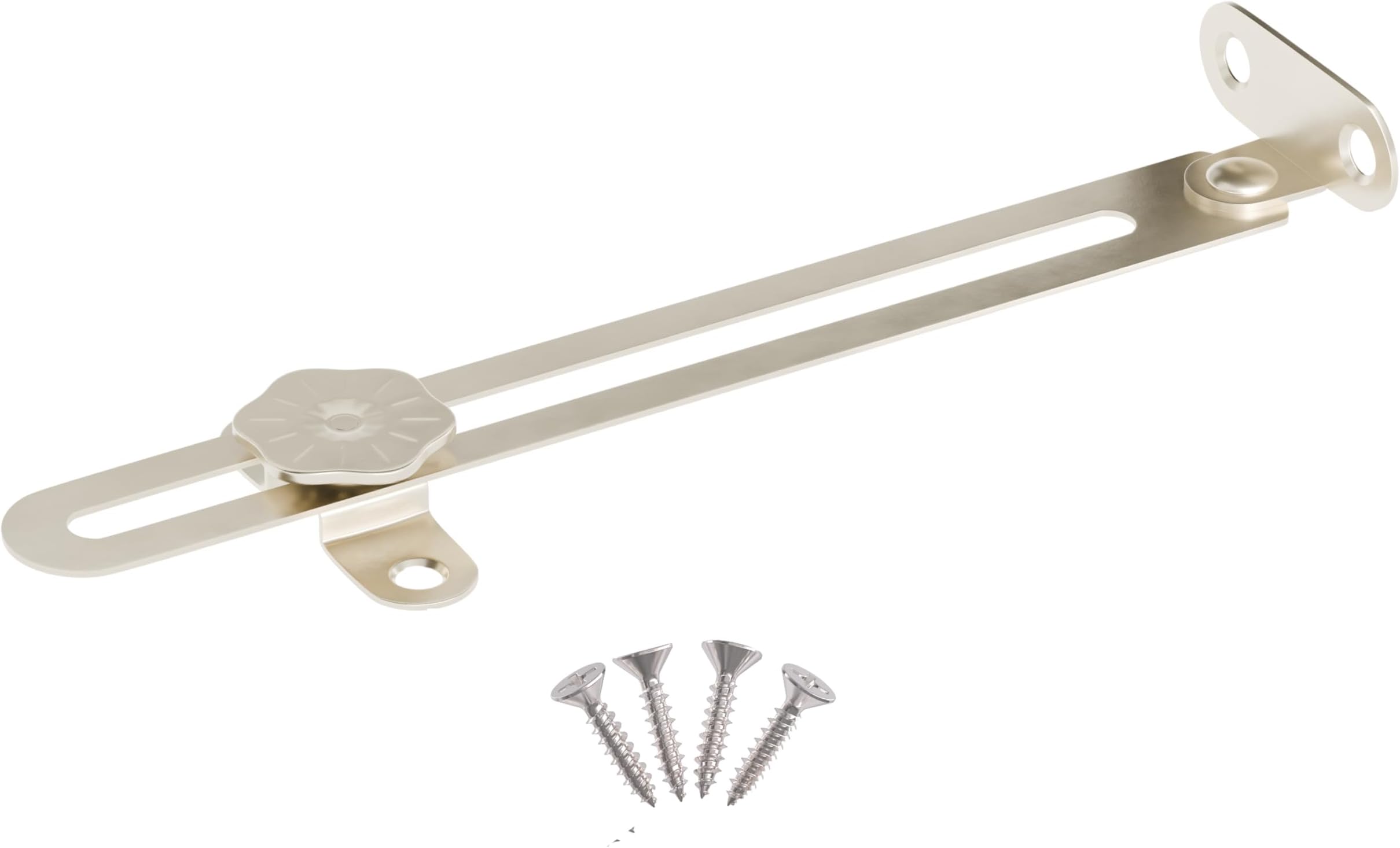 6" Unichrome Adjustable Friction Lid Stay | Right or Left Hand | with Knob for Adjustment | Lid Support Hinge for Antique Furniture | TT4-SCH