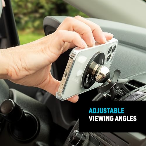 Image of Nite Ize Steelie Orbiter Plus Vent Kit - Magnetic Phone Holder for Car Ventilation - Sturdy Phone Accessories for Car - Compatible Apple MagSafe iPhones and Accessories