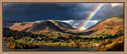 23 x 11 Picture Photo Frame for Portrait and Landscape 30x60cm Wall Mounted Frame Panoramic Picture Collage Picture Photo Frame (Oak)