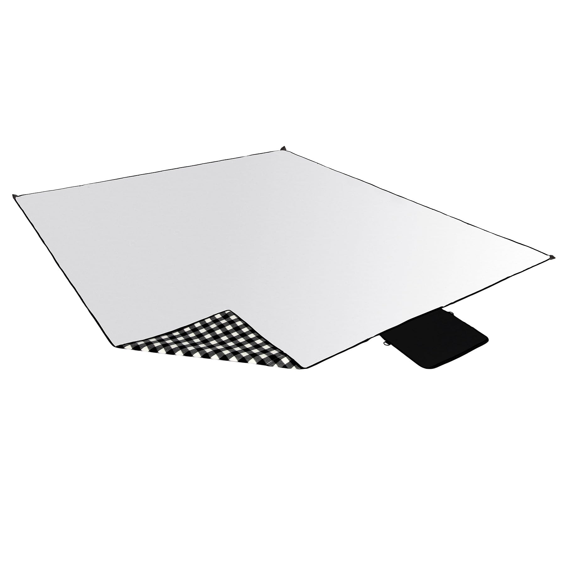 NILS NC2310 Couverture Picnic Camp Noir et Blanc 300 x 200 cm
